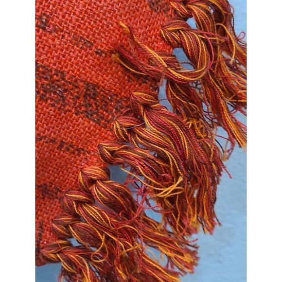 Old Navy Crossbody Bag Small Orange Handbag Boho Festival Earthcore Hippie Indie - Picture 5 of 6